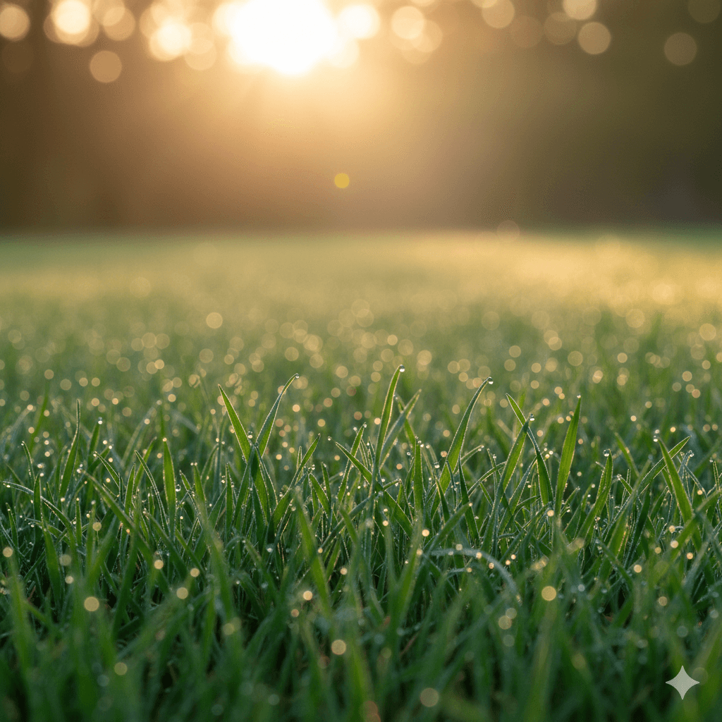 Lush green lawn background